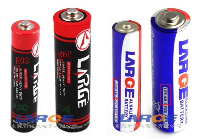 image of carbon and alkaline batteries