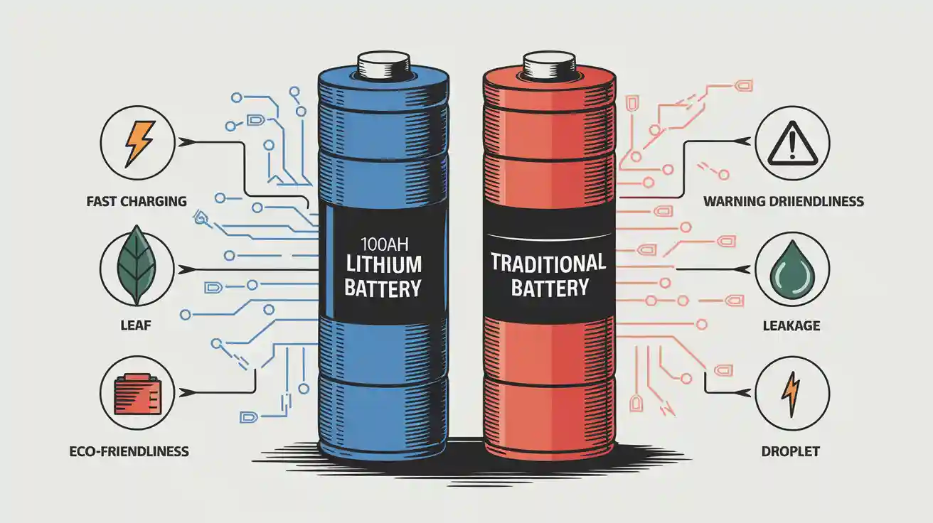Advantages and Drawbacks of 100Ah Lithium Batteries Compared to Traditional Batteries