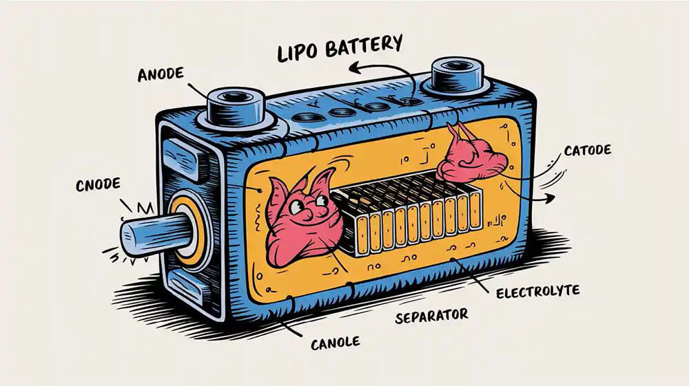 components of LiPo battery