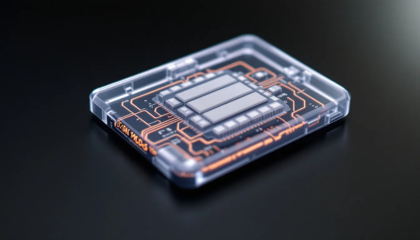 An ultra-thin lithium polymer battery is displayed, showcasing its sleek design and lightweight structure, ideal for mobile devices and other thinner applications. This battery features high energy density and is composed of lithium ions, making it suitable for various electronic devices and smart cards.
