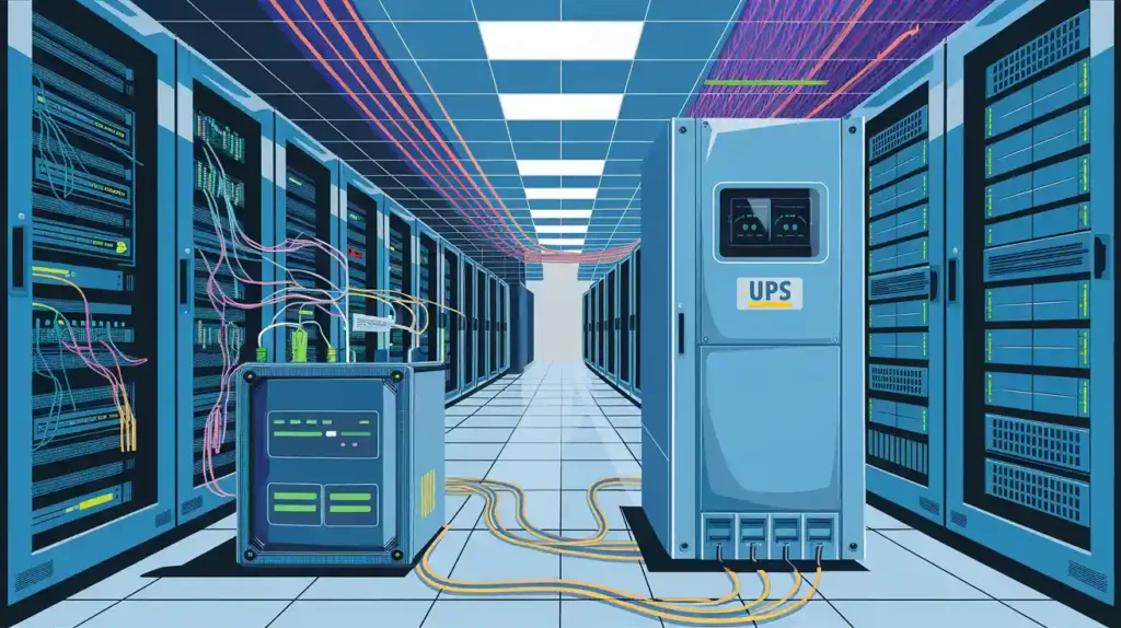 data center and UPS battery