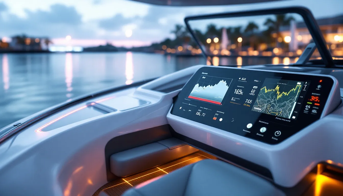 A boat using a dual purpose lithium marine battery for starting an engine.