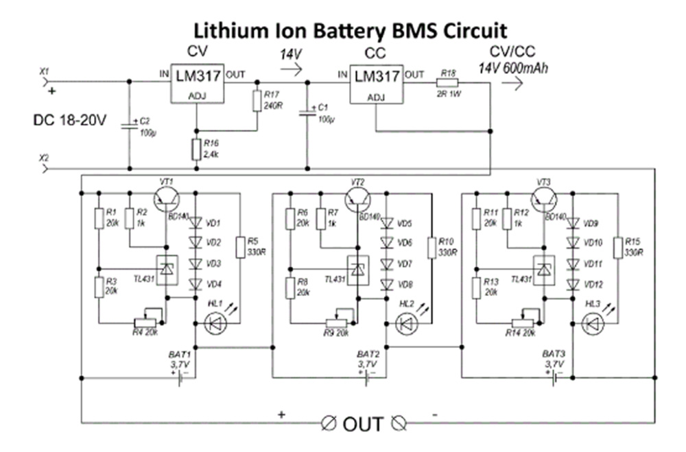 Lithium lon Battery BMS Circuit
