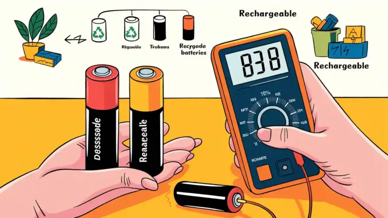 How to identify low voltage in AA batteries and the differences between disposable and rechargeable types