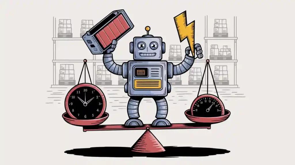 Balancing the Endurance and Burst Power of Goods-to-Person Robot Batteries