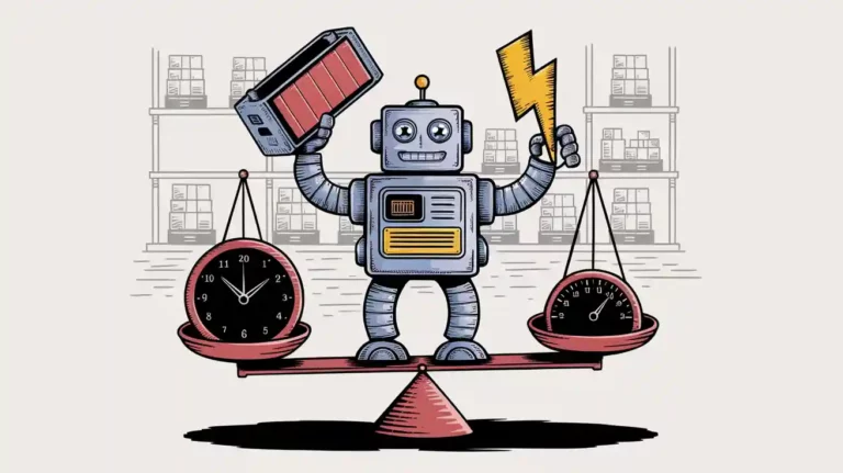 Balancing the Endurance and Burst Power of Goods-to-Person Robot Batteries
