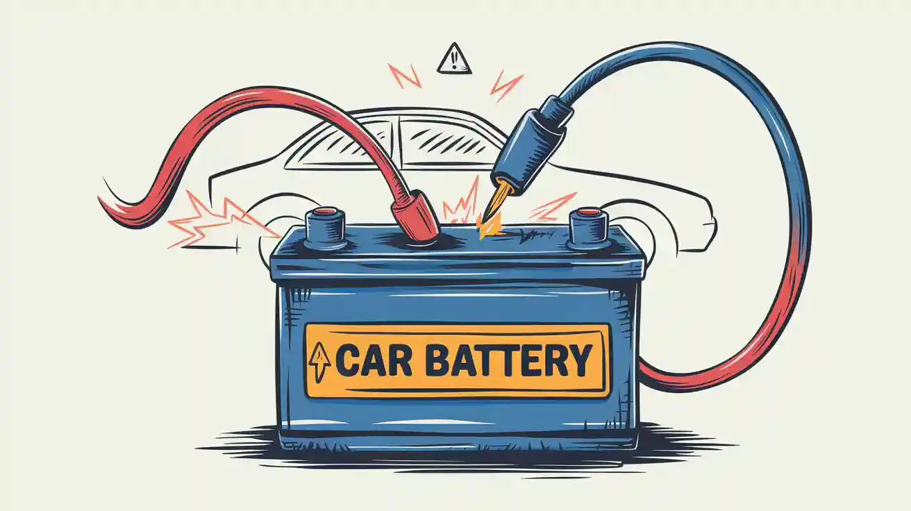 What can go wrong if battery terminals are connected backwards?