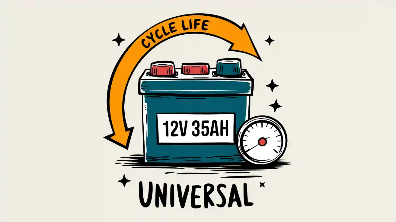 Understanding cycle life and power output of 12V 35Ah universal batteries