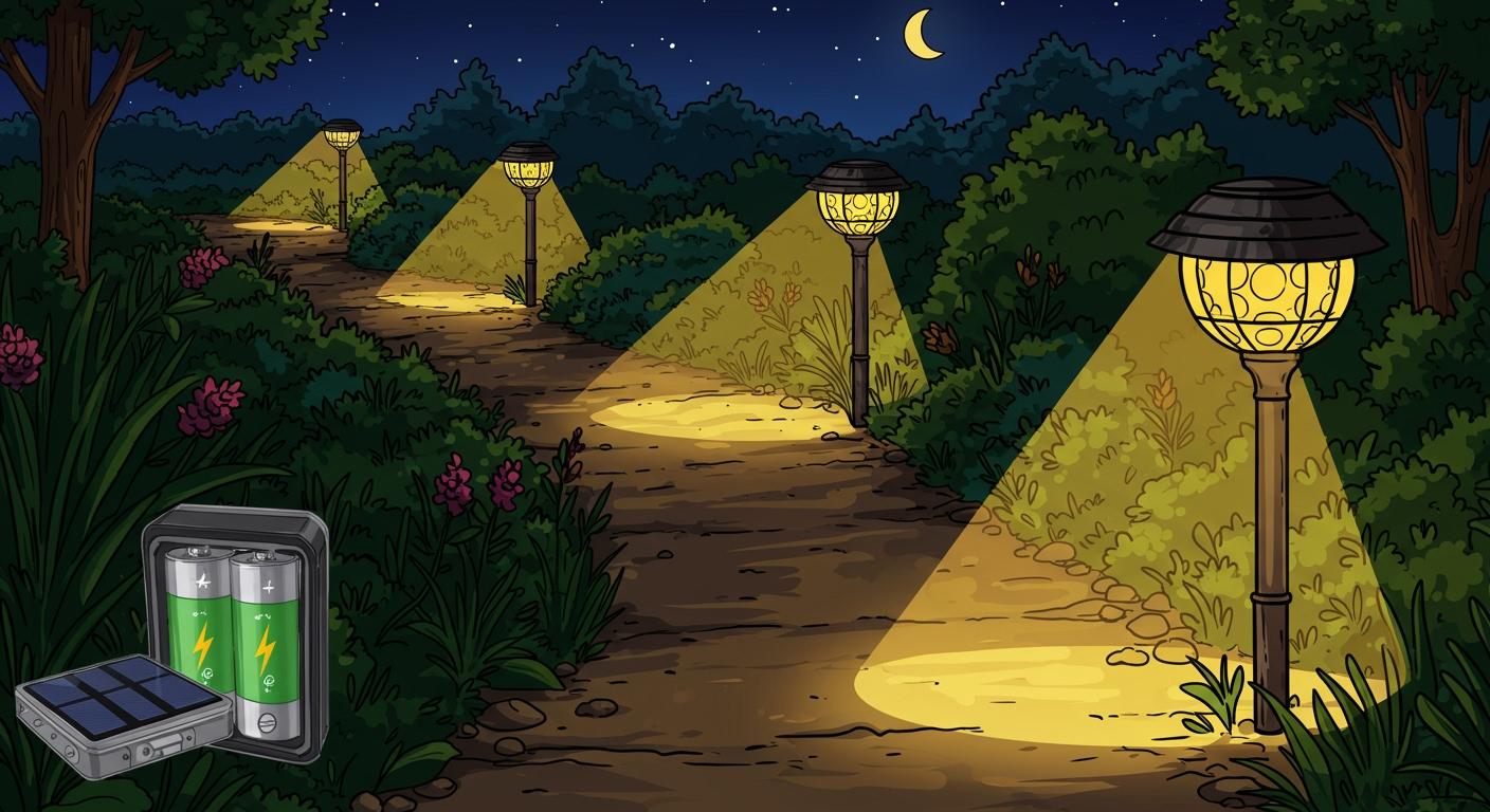 How Batteries Power Solar Yard Lights Through the Night