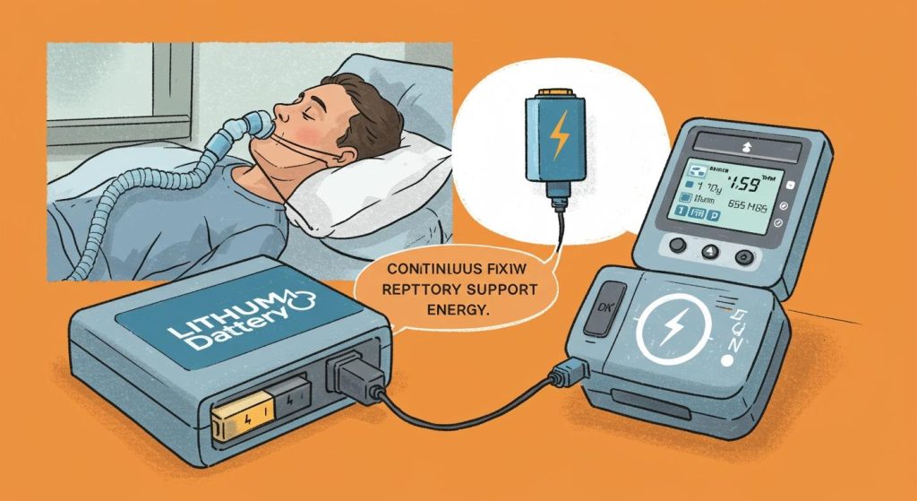 The role of lithium batteries in maintaining uninterrupted respiratory support
