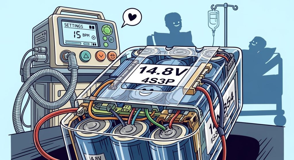 Uninterrupted Life Support: The Critical Design of a 14.8V 4S3P (18650) Battery for Portable Ventilators