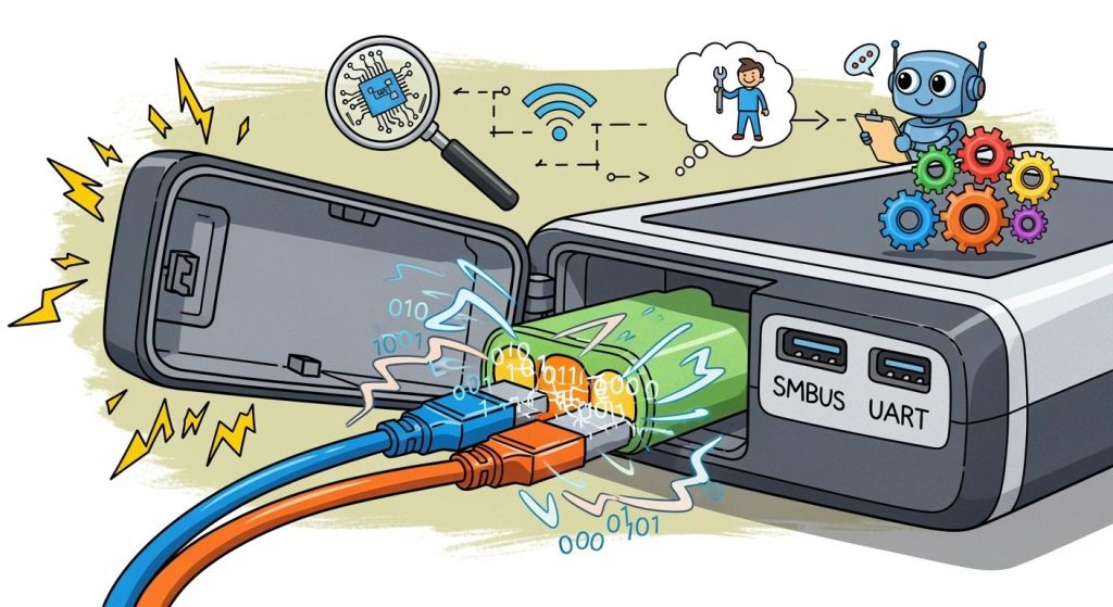 Application of Battery Communication Interfaces (SMBus/UART) in Smart Inspection Devices