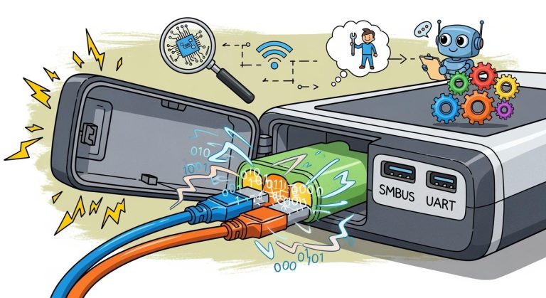 Application of Battery Communication Interfaces (SMBus/UART) in Smart Inspection Devices