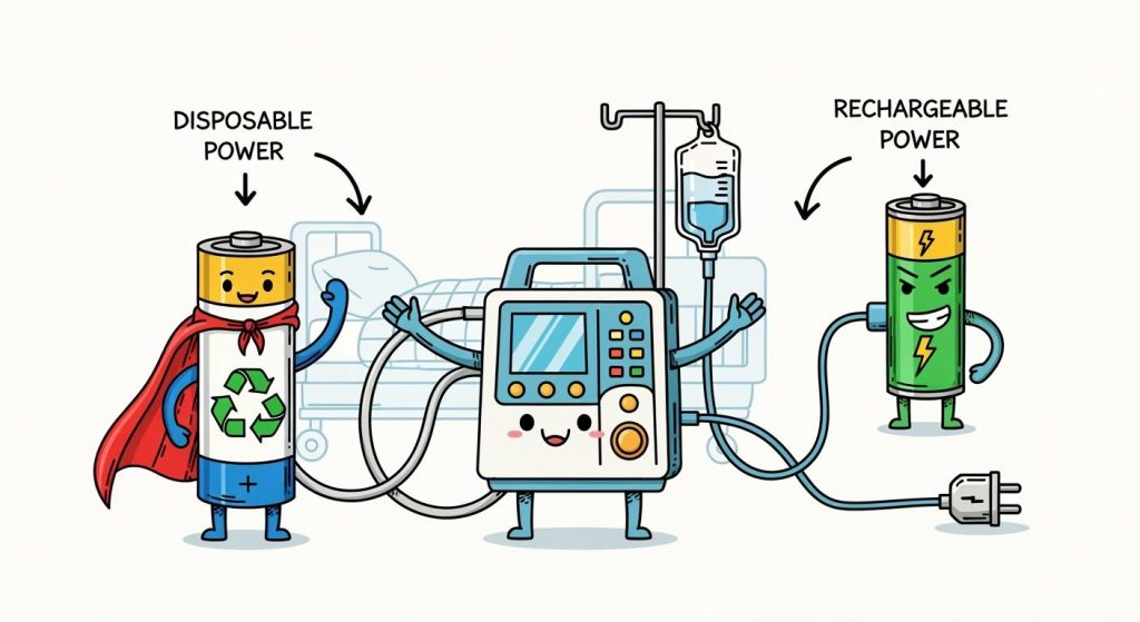 Disposable vs Rechargeable Power Solution for Infusion Pumps