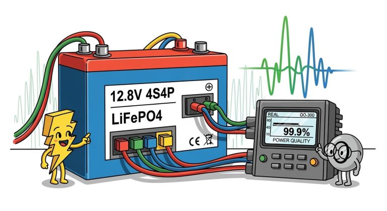 Why a 12.8V 4S4P LiFePO4 Pack Excels in Long-Term Power Quality Logging