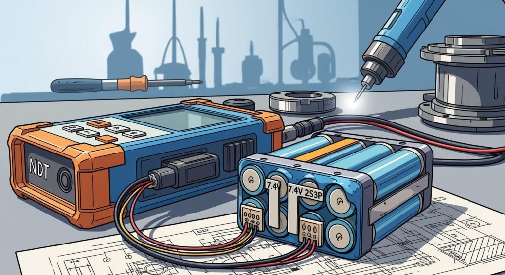 Case Study: Developing a 7.4V 2S3P High-Capacity Pack for a Portable NDT (Non-Destructive Testing) Unit