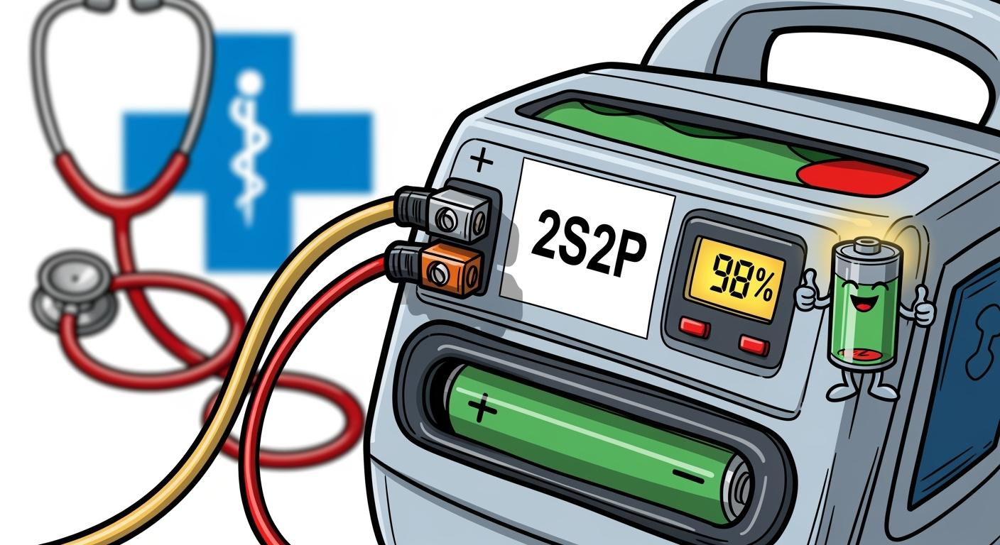 The Low Self-Discharge Advantage of a 2S2P Pack for Emergency Medical Devices