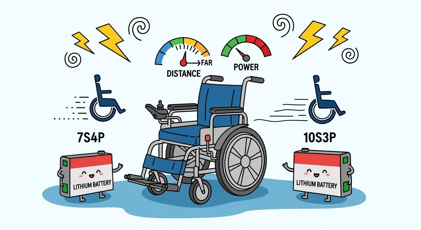 7S4P and 10S3P Lithium Battery Packs in Electric Wheelchairs: Balancing Range and Power