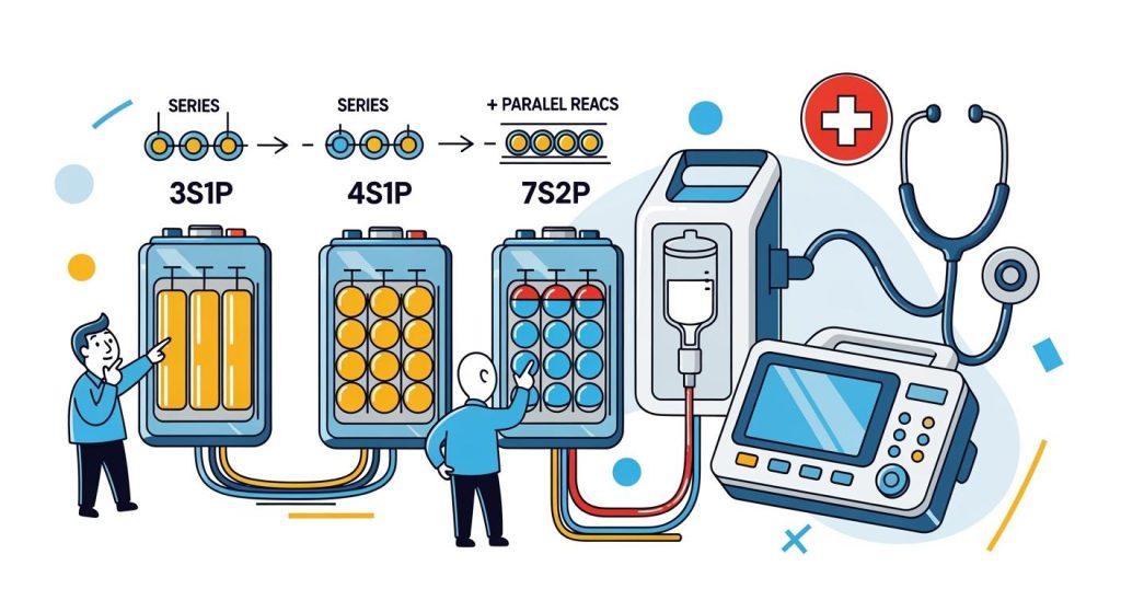 How to Choose 3S1P, 4S1P, and 7S2P Battery Packs for Medical Devices
