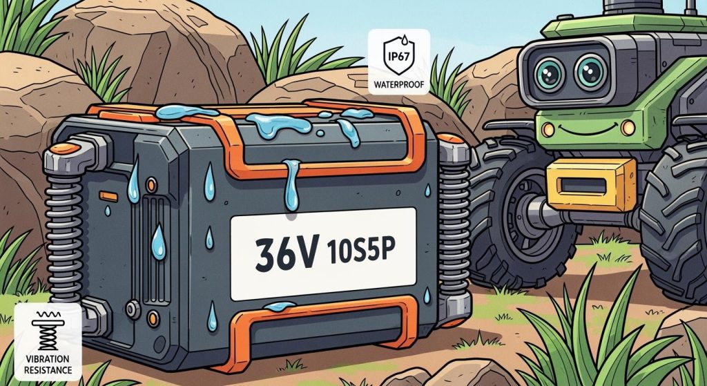 Ruggedized Power: Designing IP67 Waterproof and Anti-Vibration 10S5P 36V Packs for Outdoor Patrol Robots