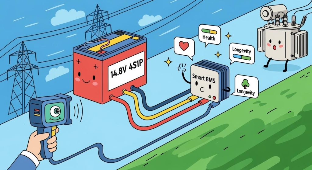The Impact of Smart BMS on 14.8V 4S1P Battery Life for Substation Inspection Devices