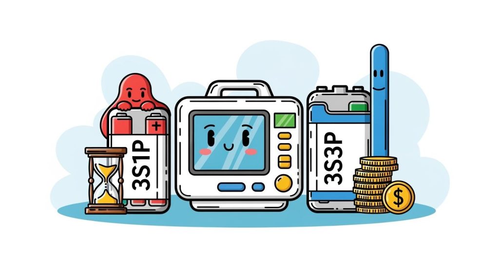 Backup Battery Solutions for Patient Monitors: 3S1P vs. 3S3P Lifespan and Cost Comparison