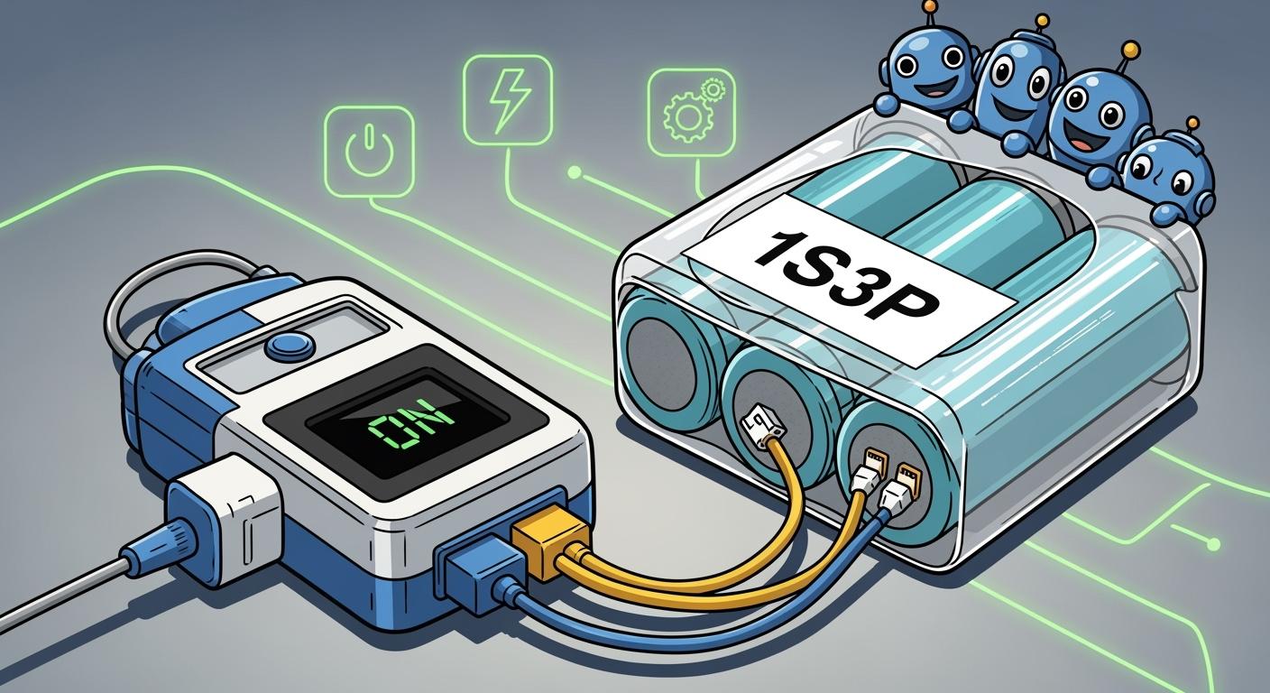 1S3P Lithium Battery Design for Portable Drug Delivery Systems: Improving Energy Density in Low-Voltage Platforms