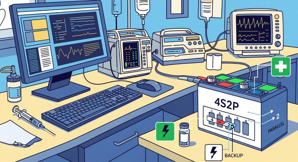 4S2P Lithium Battery Backup System Design for Clinical Injection Workstations
