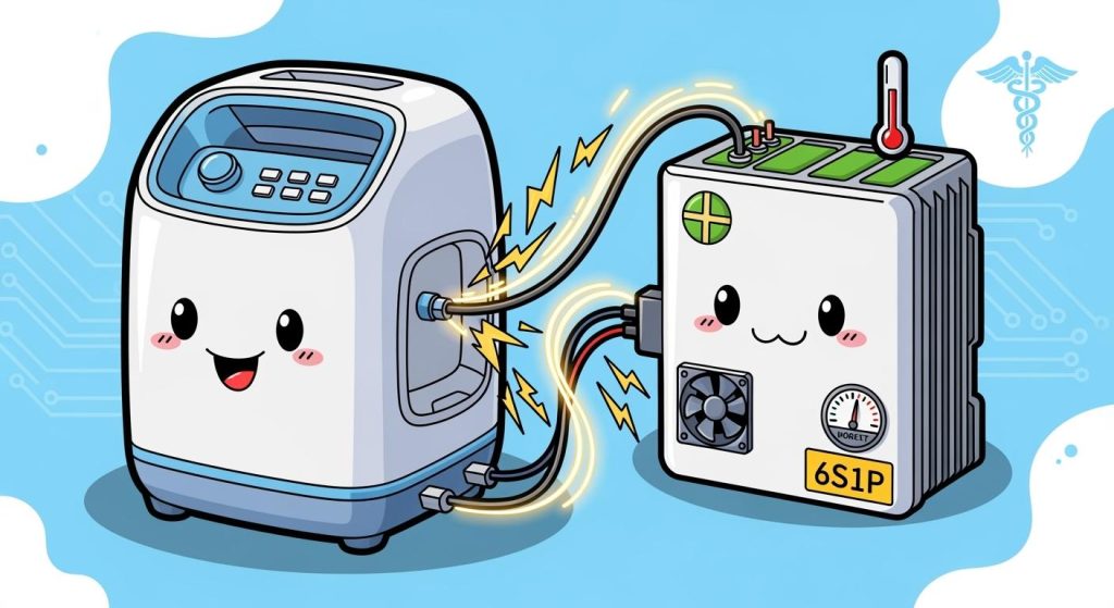 6S1P Medical Lithium Battery Selection for Portable Oxygen Concentrators: High Power Startup and Thermal Management