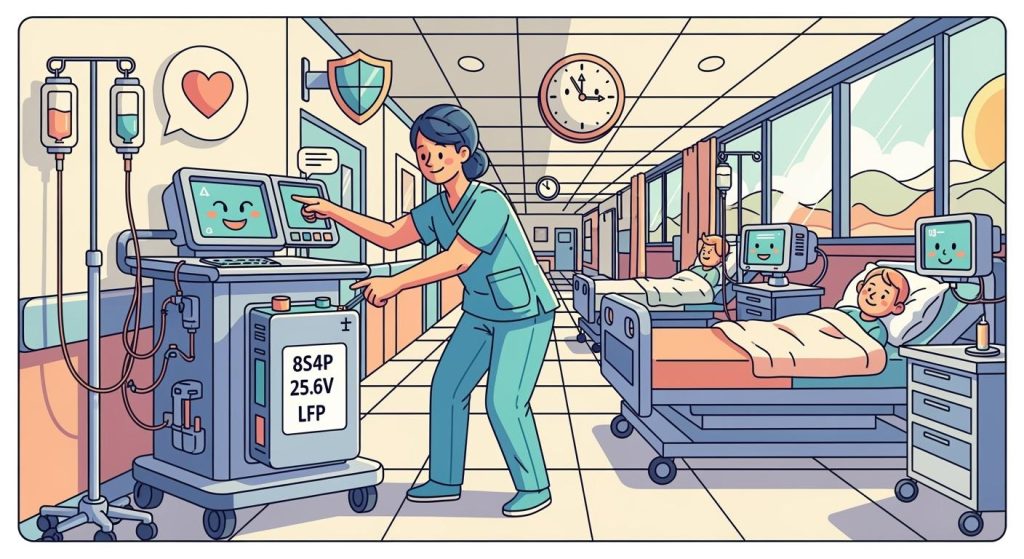 The ROI of 8S4P 25.6V LFP Batteries in Medical Carts: Enhancing Lifespan and Safety in Hospitals