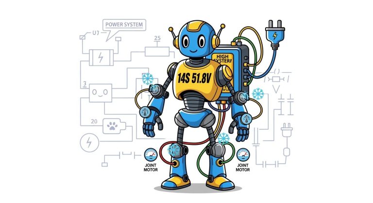 Humanoid Robot Efficiency: Reducing Joint Motor Heat with 14S 51.8V High-Voltage Power Systems