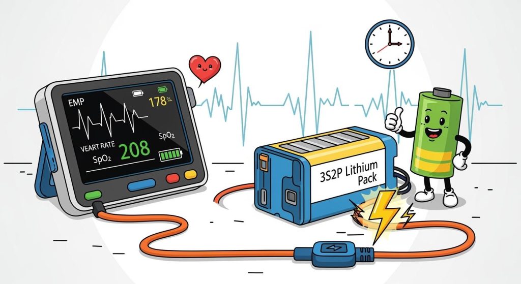 3S2P Lithium Battery Solution for Portable Patient Monitors: Continuous Monitoring vs. Fast Charging