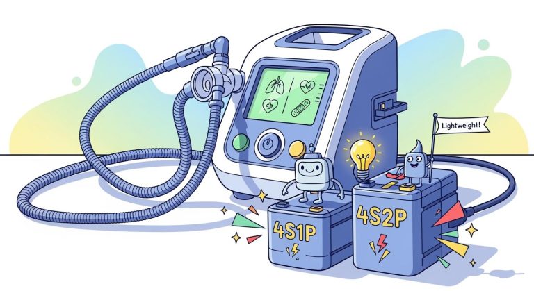 Lightweight Battery Solutions for Portable Ventilators: 4S1P vs. 4S2P
