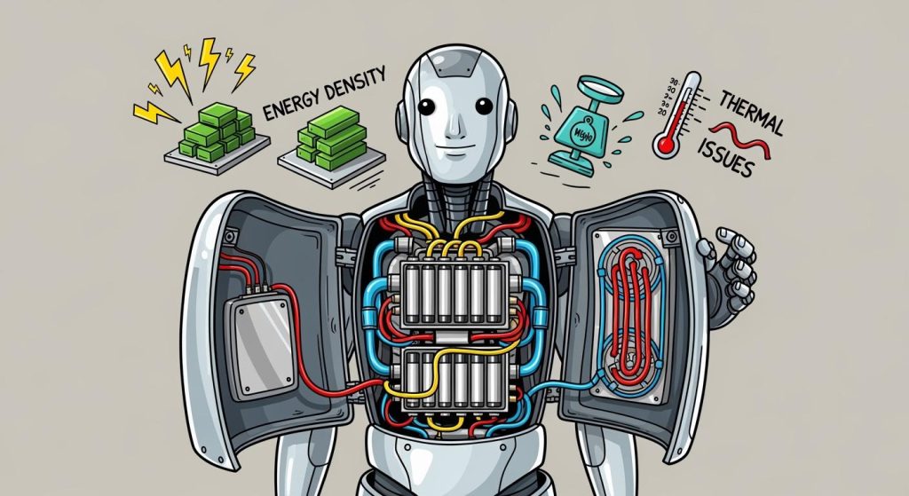 Humanoid Robot Battery Design Challenges: Energy Density, Weight, and Thermal Constraints