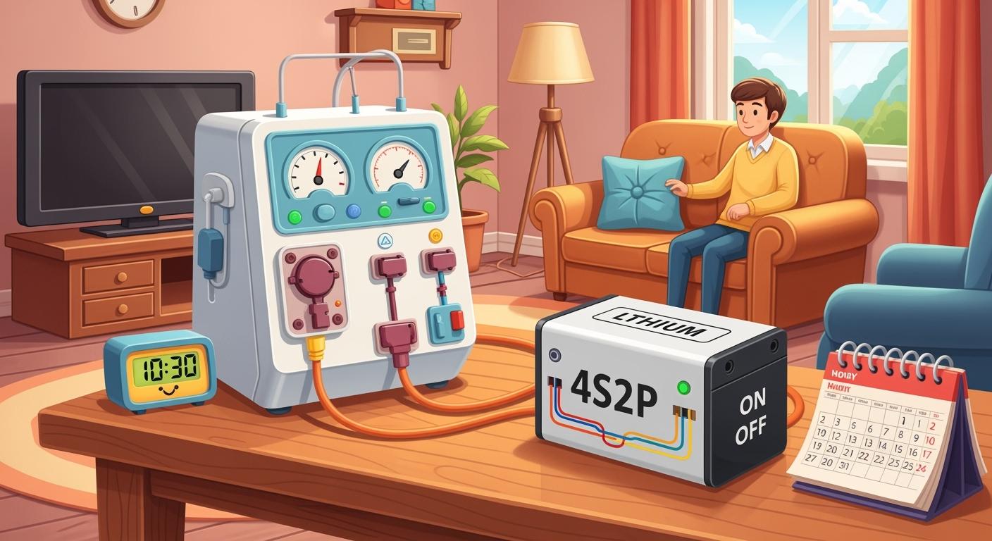 4S2P Lithium Battery System for Home Dialysis Support Devices: Design Strategies for Long-Term Stable Power