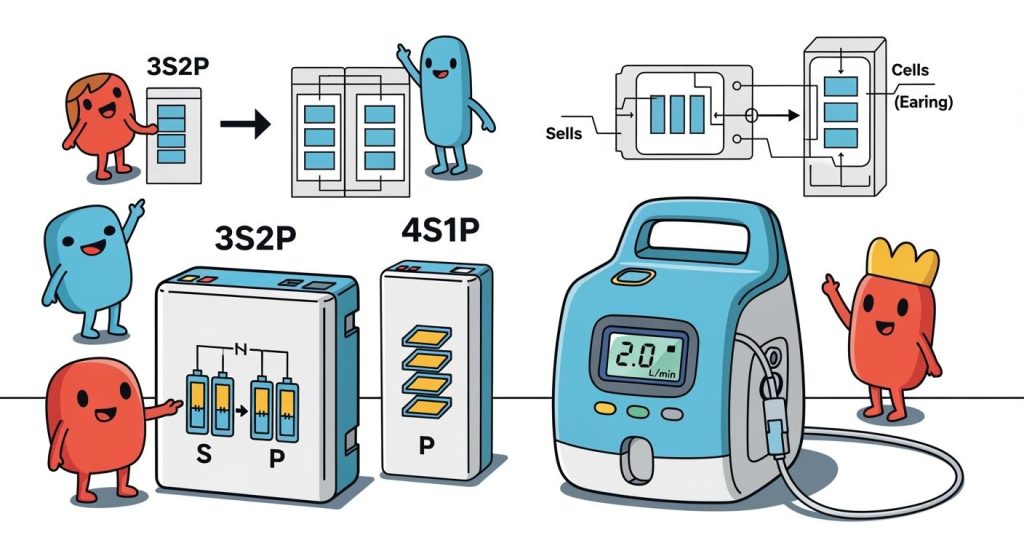 Portable Oxygen Concentrator Battery Options 3S2P and 4S1P Explained
