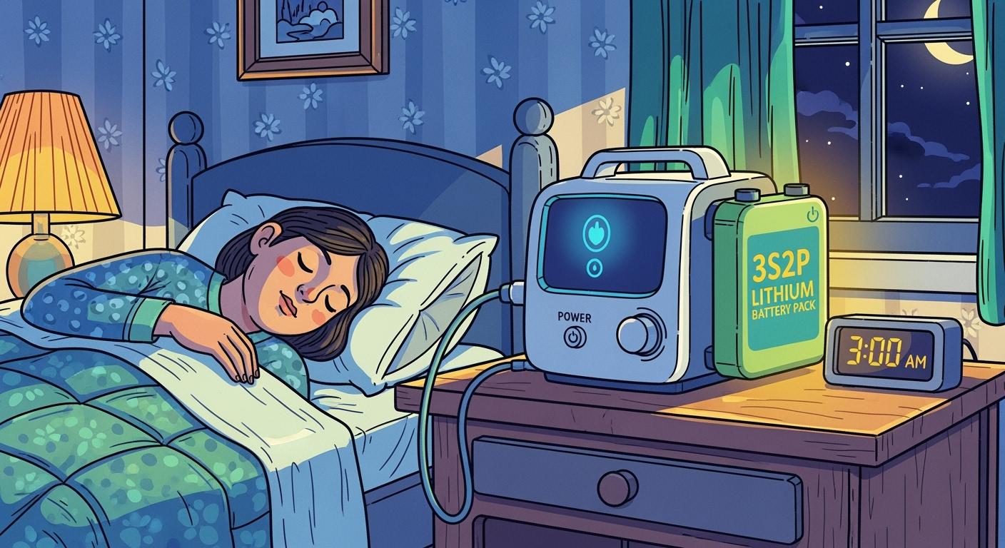 3S2P Lithium Battery Pack Design for Home Non-Invasive Ventilators: Reliability for Overnight Operation