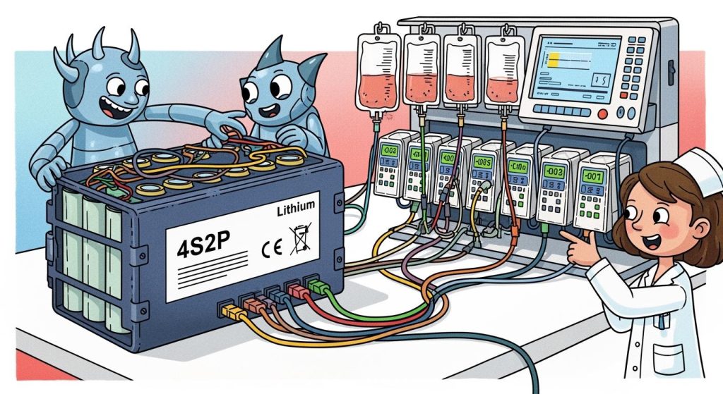 4S2P Lithium Battery Backup System Design for Multi-Channel Infusion Workstations
