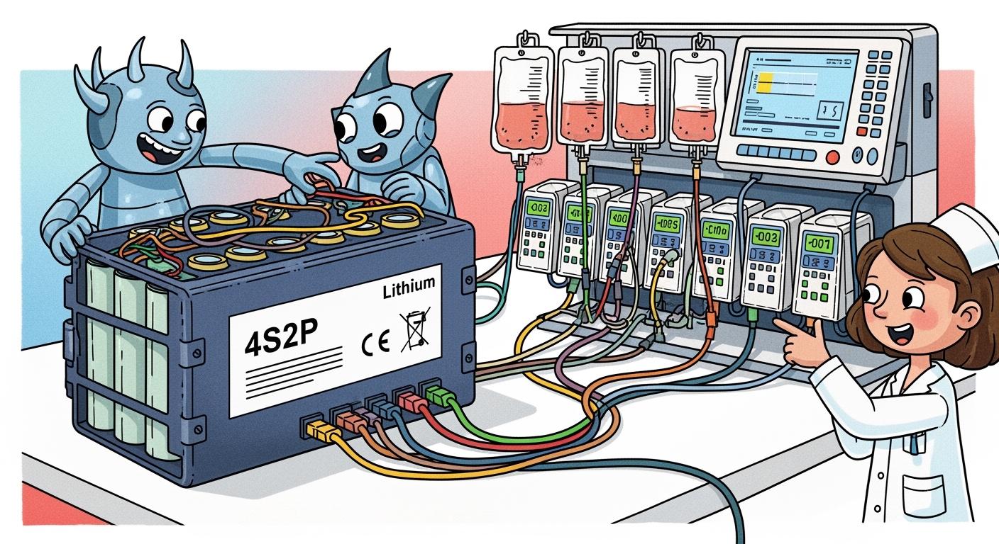 4S2P Lithium Battery Backup System Design for Multi-Channel Infusion Workstations