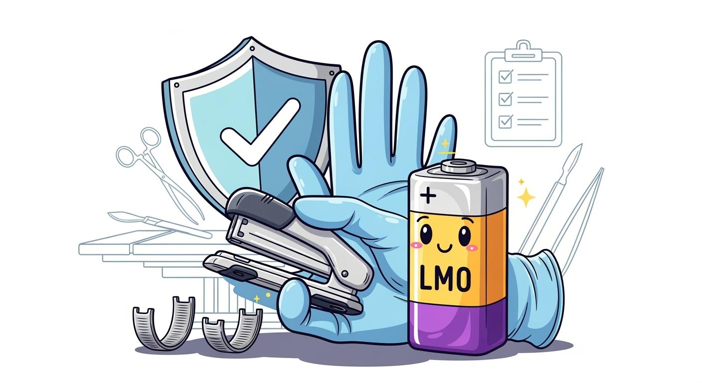 Medical Stapler Battery Safety and Compliance: LMO Lithium Technology for Surgical Applications