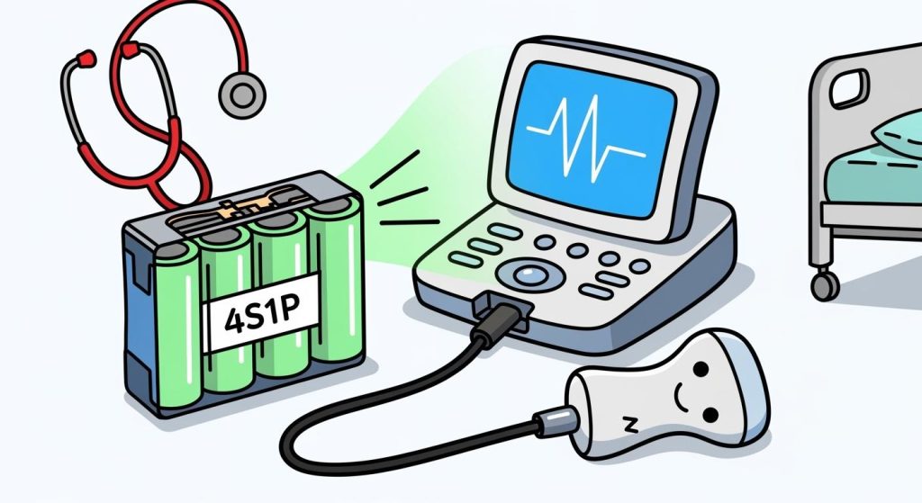 4S1P Lithium Battery Configuration for Portable Ultrasound Systems