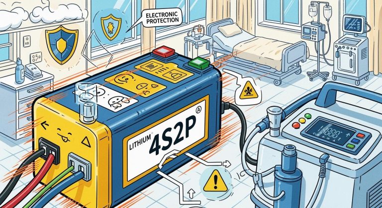 BMS Design for Oxygen Concentrator Lithium Batteries: Protection Strategy for 4S2P Medical Battery Packs