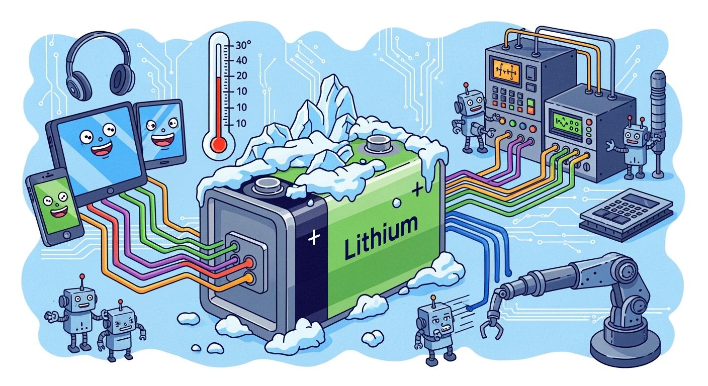 Design Challenges of Low-Temperature Lithium Batteries for Portable and Industrial Electronic Devices
