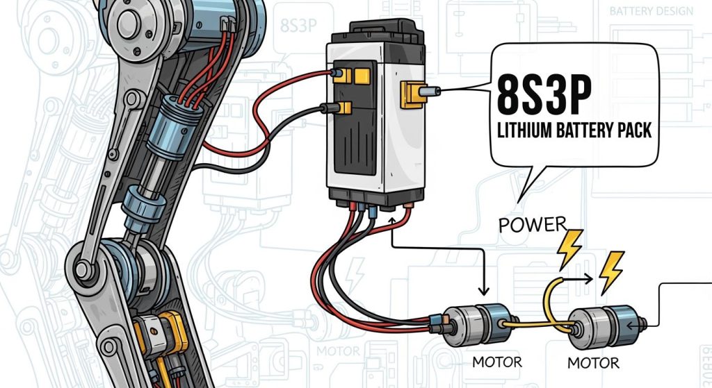 Power Output Design of 8S3P Lithium Batteries for Rehabilitation Exoskeleton Robots