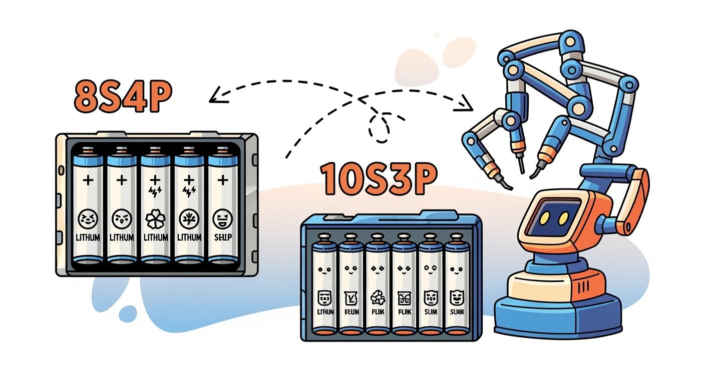 8S4P vs. 10S3P Lithium Battery Design for High-Power Medical Robots