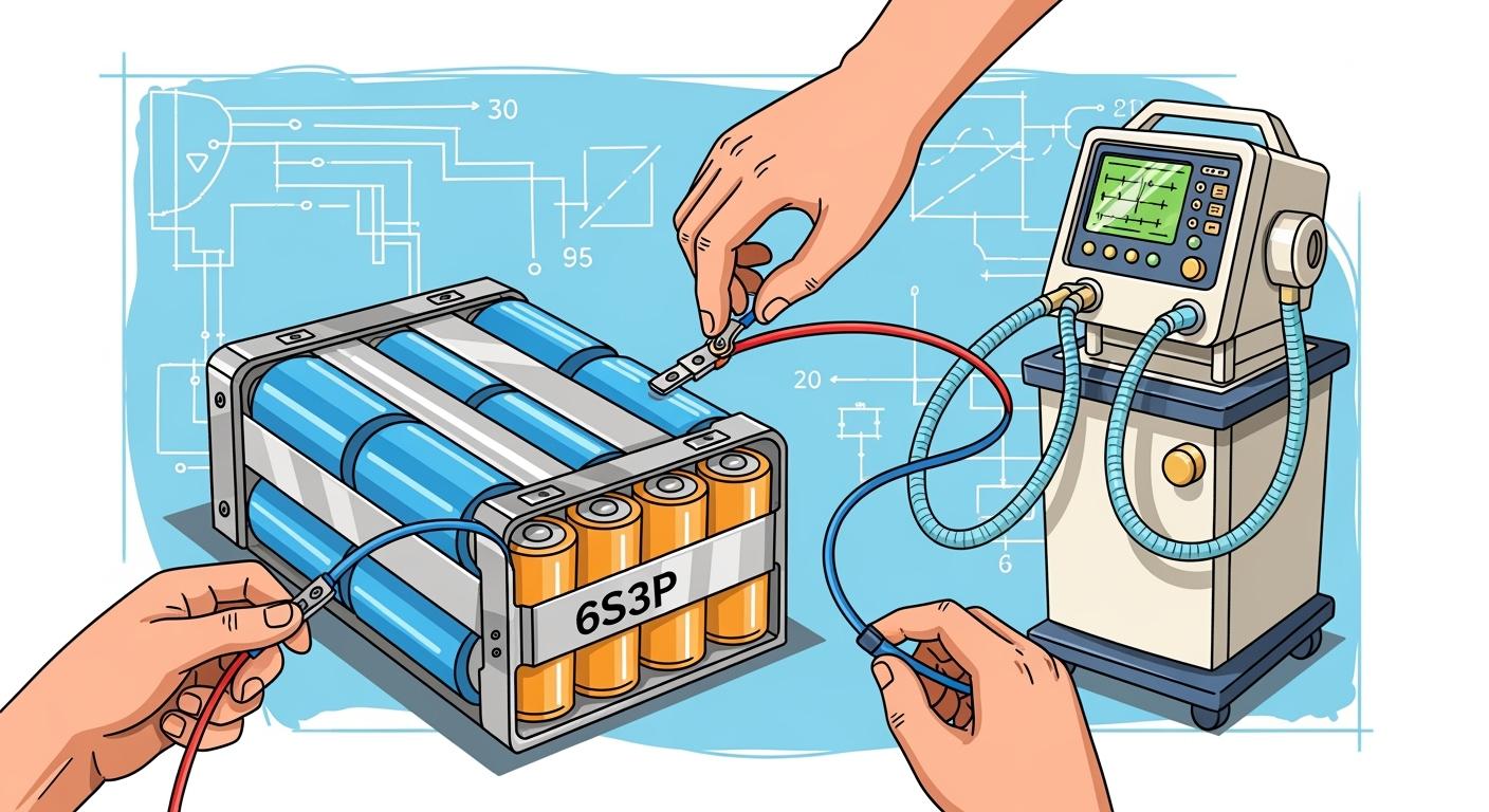 How to Design a 6S3P Lithium Battery Pack for High-Power Ventilators