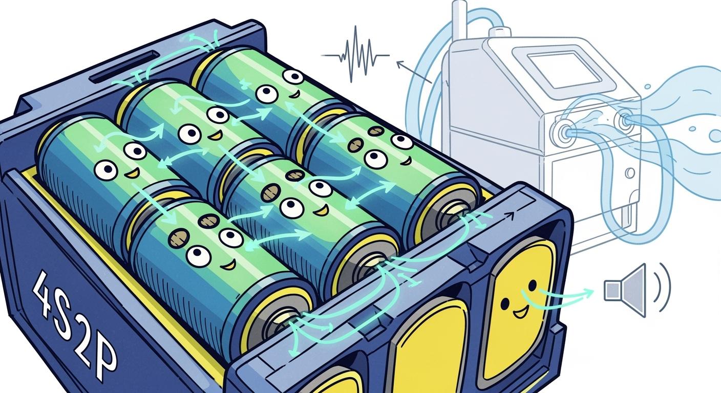 Battery Current Stability in 4S2P Packs for Low-Noise Home Ventilators
