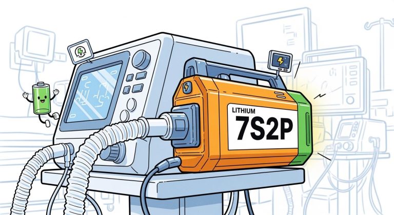 7S2P Medical Lithium Battery Solutions for ICU Ventilator Backup Systems