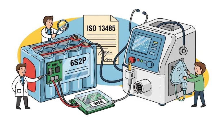 6S2P Lithium Battery Pack Design for Medical Oxygen Concentrators: BMS Protection and ISO 13485 Quality Compliance