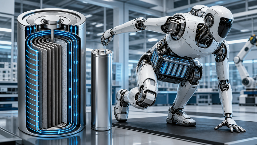 Tabless battery cells for high-power humanoid robot applications